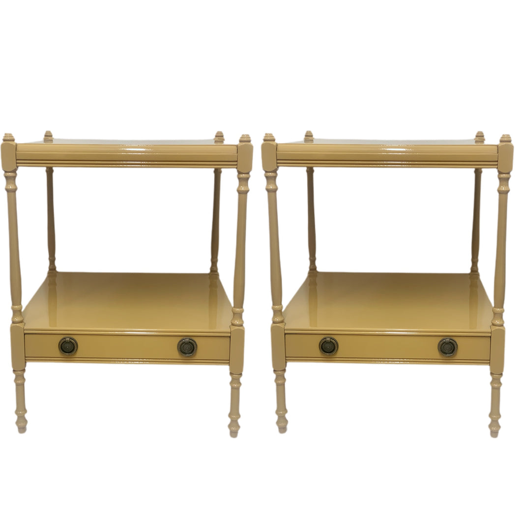 Pair of Lacquered Antique Nightstands