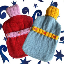 Load image into Gallery viewer, Handmade Knitted Personalised Hot Water Bottle Covers