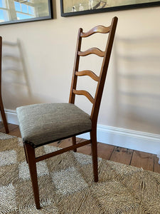 6 Mid Century Ladder Back Dining Chairs