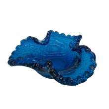 Load image into Gallery viewer, Vintage Blue Murano Bubble Ashtray