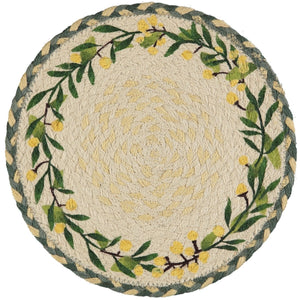 6 Yellow Flower Hand Woven Placemats