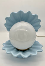 Load image into Gallery viewer, 1960&#39;s Baby Blue Ceramic Shell Lamp