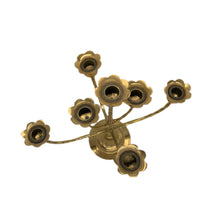 Load image into Gallery viewer, Vintage Brass Five Armed Scalloped Candelabra