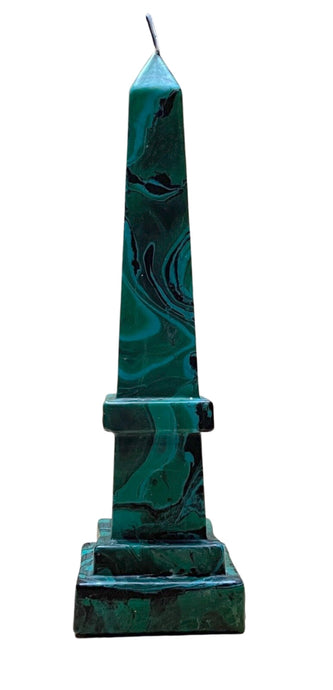 Malachite Obelisk Candle