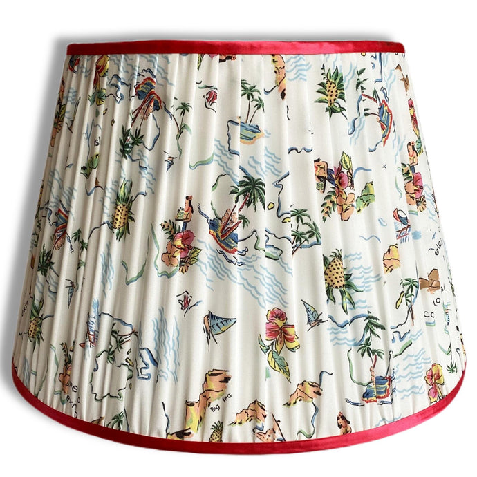 Mexican Wave Handmade Gathered Silk-lined Lampshades
