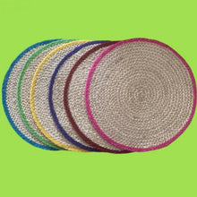 Load image into Gallery viewer, 6 Multicoloured Hand Woven Placemats