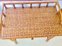 Load image into Gallery viewer, 1970s Bamboo and Wicker Desk / Small Dressing Table