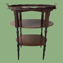 Load image into Gallery viewer, Edwardian scallop edge three tier trolley