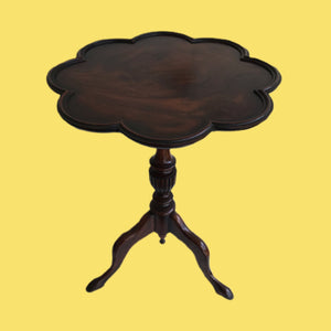 Antique Scalloped Shaped Mahogany Occasional Table