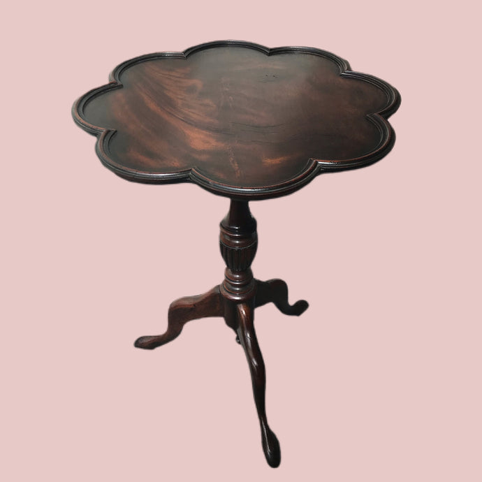 Antique Scalloped Shaped Mahogany Occasional Table